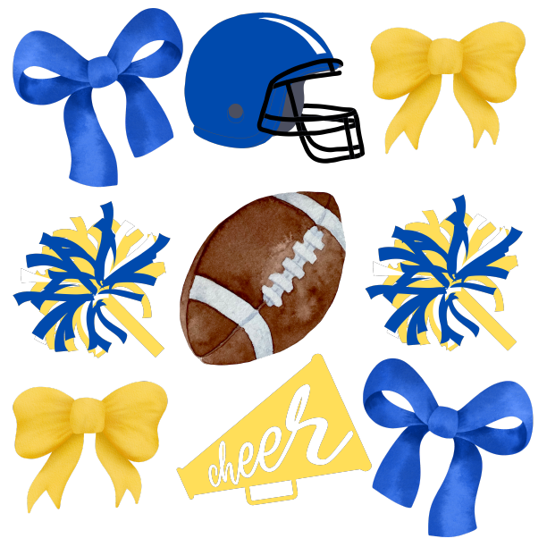 Blue and Gold Transfer