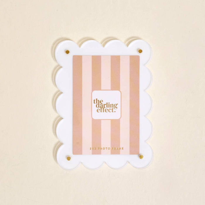 White Mini Acrylic Picture Frame Magnet