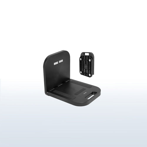 Lightweight magnetic workstation for holding laptops on steel surfaces.