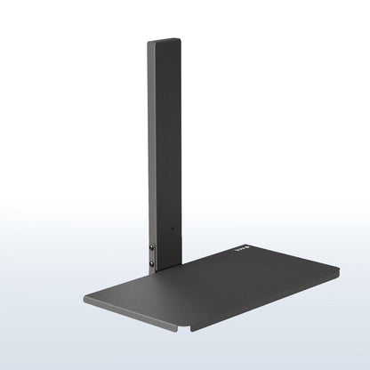 MOUNT-MAGSF16 black magnetic utility shelf with durable steel platform and strong magnets for metal surfaces.