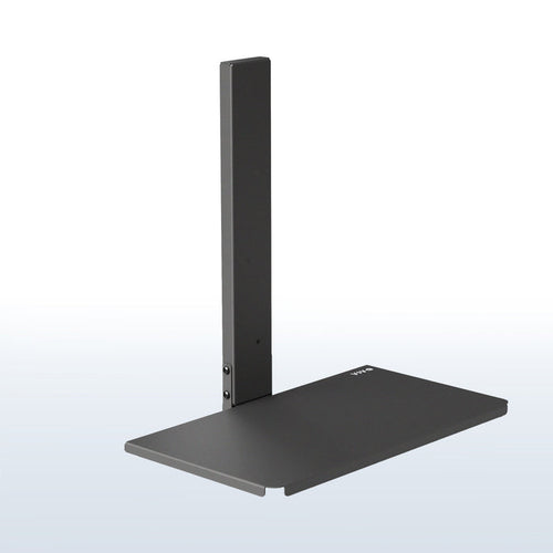 MOUNT-MAGSF16 black magnetic utility shelf with durable steel platform and strong magnets for metal surfaces.