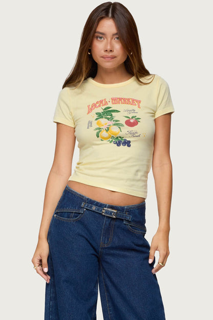 Local Market Graphic T Shirt