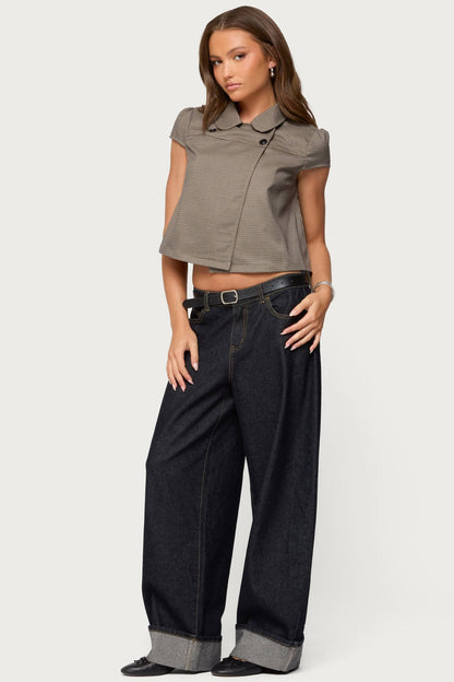 Haislee Plaid Tailored Shirt