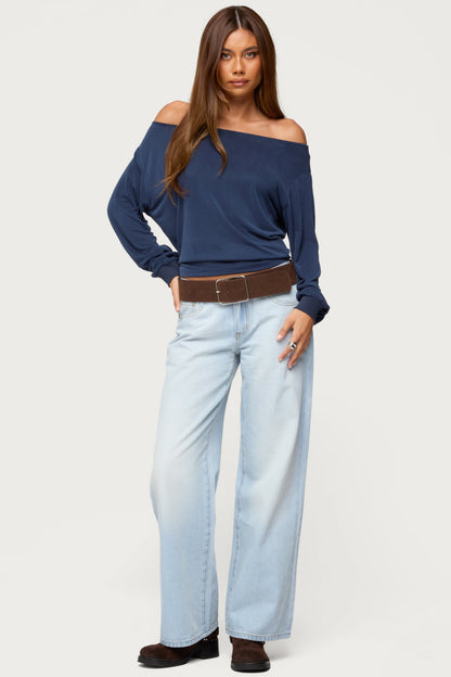 Nannie Off Shoulder Oversized Top