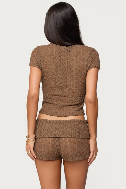 Rye Sheer Textured T Shirt
