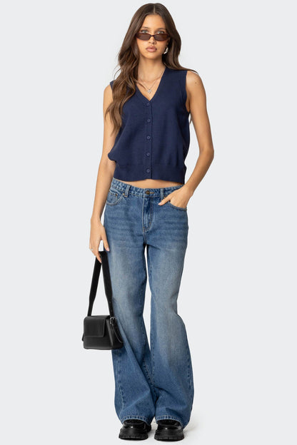 Nyc Washed Low Rise Baggy Jeans