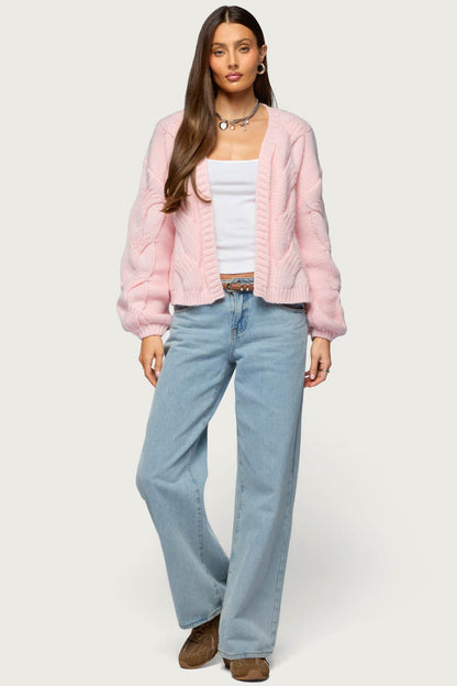 Braiden Chunky Cable Knit Cardigan