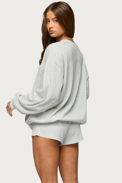 Baila Waffle Henley Top