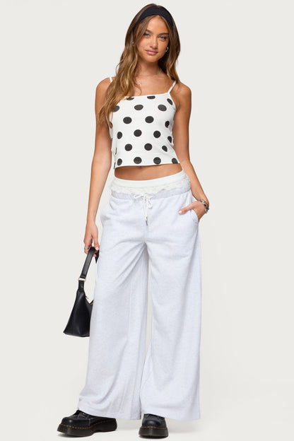 Tamia Peekaboo Ruffle Lace Sweatpants