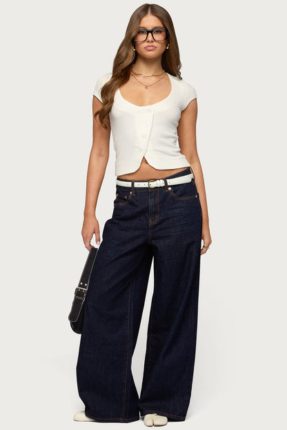 Blaunca Asymmetric Knit Top