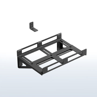 Adjustable gaming PC wall mount with heavy-duty steel frame for securely mounting a desktop computer tower