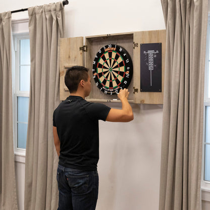 American Legend Barnwood Dartboard Cabinet