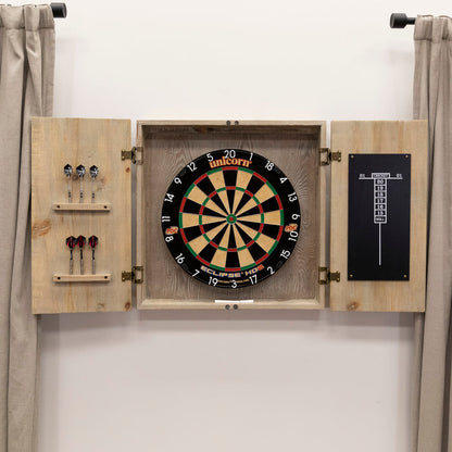American Legend Barnwood Dartboard Cabinet