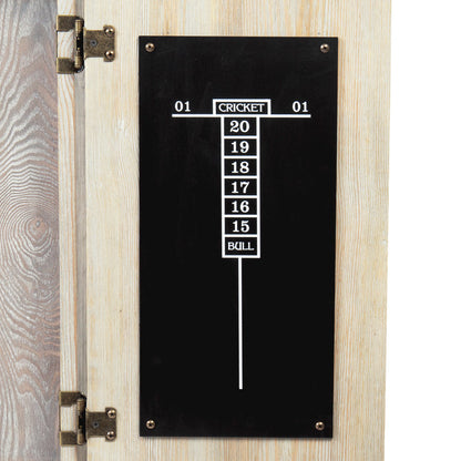 American Legend Barnwood Dartboard Cabinet