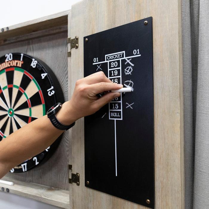 American Legend Barnwood Dartboard Cabinet