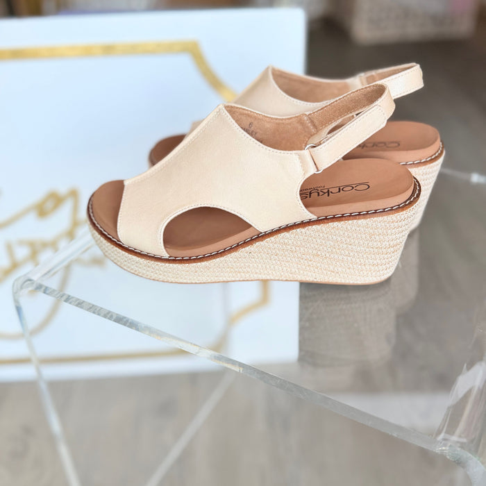 Carley (Ecru) Wedge