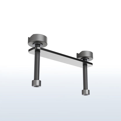 Heavy-duty clamp extension part for securely mounting compatible desk accessories to thicker desktops