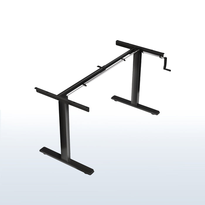 Manual Height Adjustable Stand Up Desk Frame Crank Ergonomic System