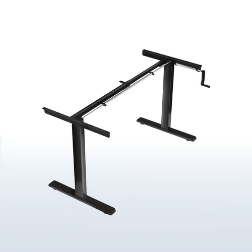 Manual Height Adjustable Stand Up Desk Frame Crank Ergonomic System