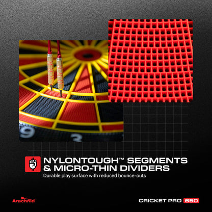 Arachnid Cricket Pro 650 Tournament-Quality Electronic Dartboard