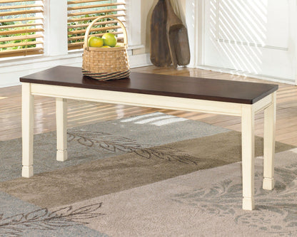 D583-00(4) - DINING BENCH - BLR WH