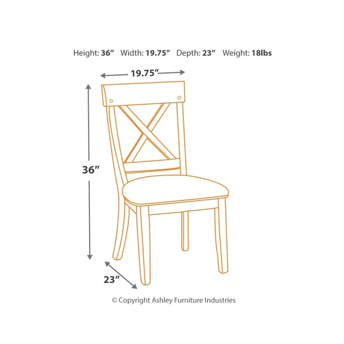 D662-01(42) - DINING CHAIR - BLR WH