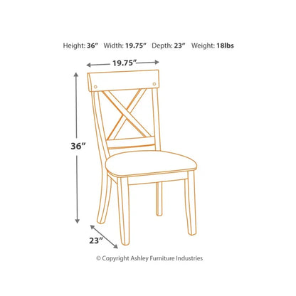 D662-01(42) - DINING CHAIR - BLR WH