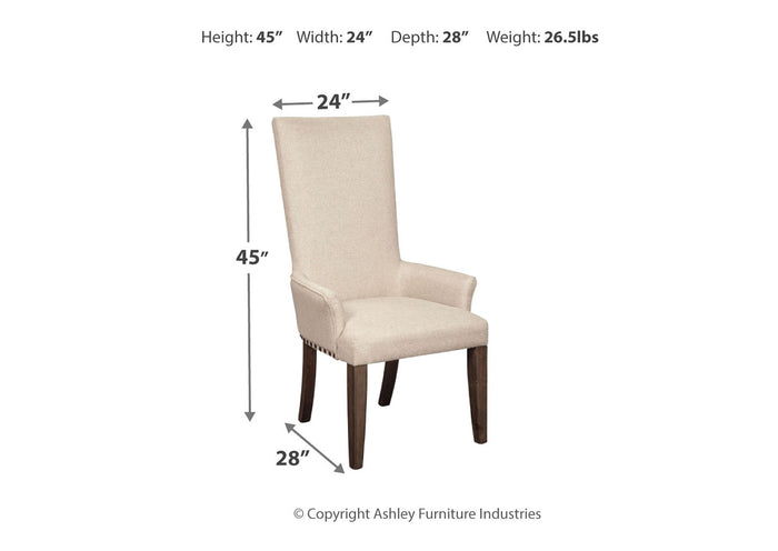 D746-02A(4) - DINING CHAIR - BLR WH
