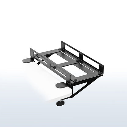 Clamp-On Adjustable Deskside Gaming PC Mount, Wall Mount, Computer Case CPU Holder with Secure Locking