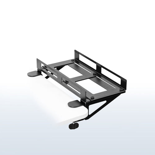 Clamp-On Adjustable Deskside Gaming PC Mount, Wall Mount, Computer Case CPU Holder with Secure Locking