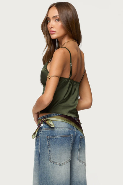 Tamar Satin Effect Tank Top
