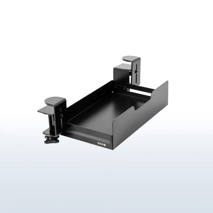 Sturdy low-profile flush under desk clamp-on desk drawer for organization and storage.