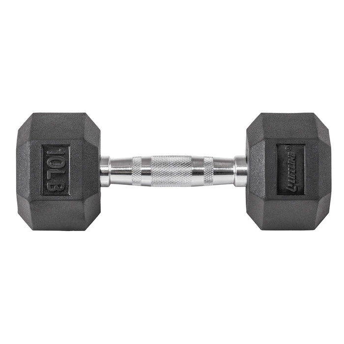 Lifeline Fitness Hex Rubber Dumbbells - Multiple Weight Options