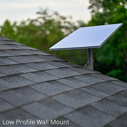 Low profile wall mount for Starlink Gen2. Install to wood, brick, concrete or metal (hardware included)