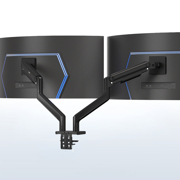 Mechanical Arm Height Adjustable Dual Ultrawide Monitor Desk Mount