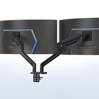 Mechanical Arm Height Adjustable Dual Ultrawide Monitor Desk Mount