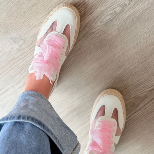 Mesh Raffia Sneaker