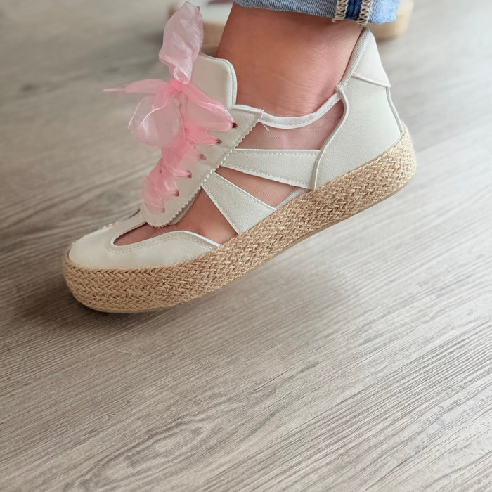 Mesh Raffia Sneaker