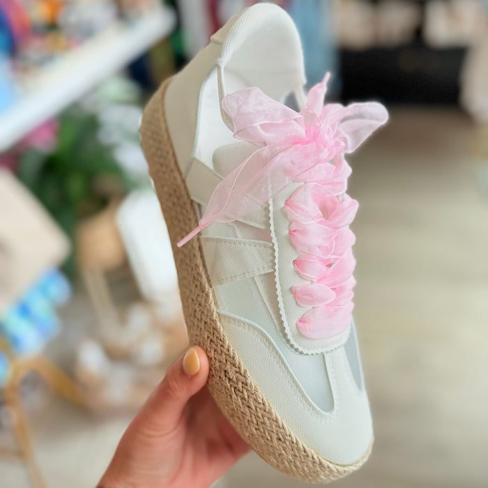 Mesh Raffia Sneaker
