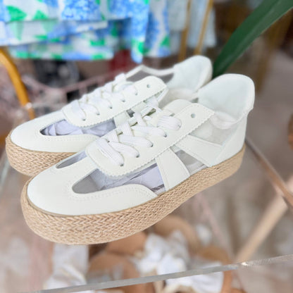Mesh Raffia Sneaker