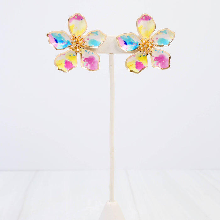 Monett Flower Post Earring