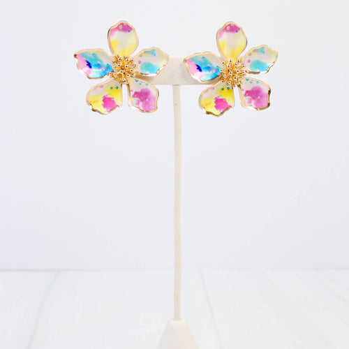 Monett Flower Post Earring
