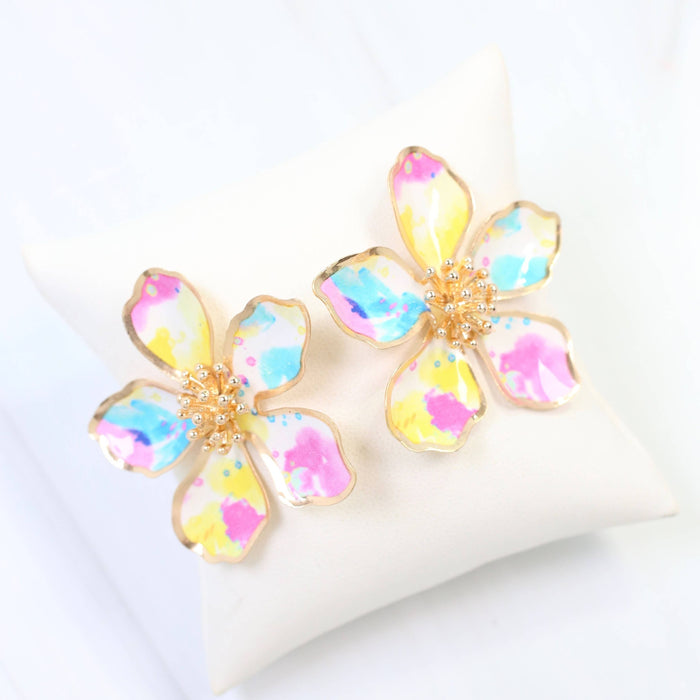 Monett Flower Post Earring
