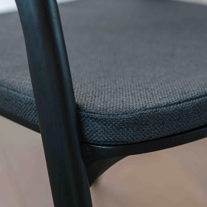 Charcoal black fabric