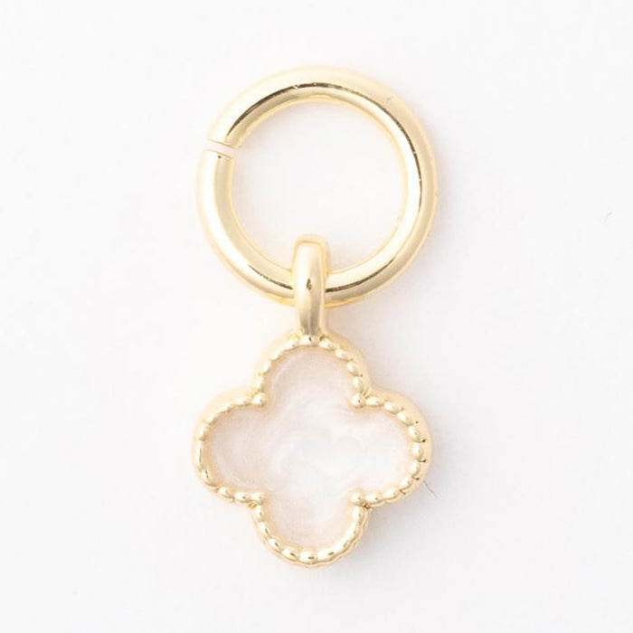 Pave Quatrefoil Charm