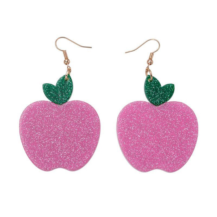 Pink Apple Earring