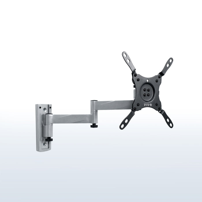 Quick release extending TV wall mount with tilt and swivel and built-in cable management. Includes 2 wall plates to provide installation in 2 different locations.