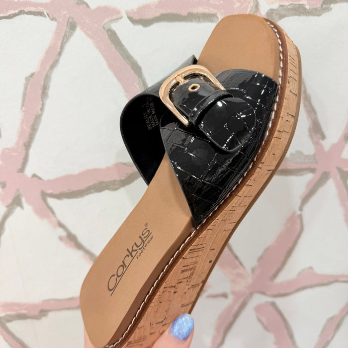 Reality (Black Croc) Wedge