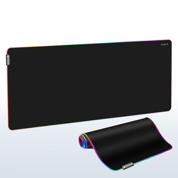 Extra Large 71 x 30 inch Full Size Desk Pad with RGB Lighting for Office Ambience and Immersive Gaming, Oversized Mouse Pad Table Top Cover, 12 Color Modes, Non-slip Base