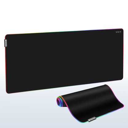 Extra Large 71 x 30 inch Full Size Desk Pad with RGB Lighting for Office Ambience and Immersive Gaming, Oversized Mouse Pad Table Top Cover, 12 Color Modes, Non-slip Base